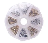 Aoaoy Viking Beard Hair Beads to do It Yourself, Decorative Hair Braid Beads for Parties, Film Festivals, Weddings Viking Hu Zi Jewelry Set
