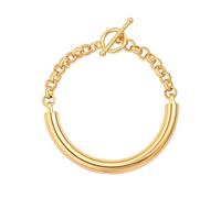 Aobei Pearl 18K Gold Chain Link Bracelet Tiny Pearl Gold Ball Beads Turquoise Bracelet Minimalist Layering Stacking Jewelry for Women, Metal, not-applicable