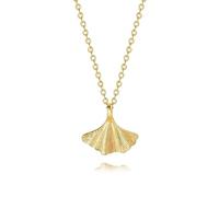 Aobei Pearl 18K Gold Plated Ginkgo Leaf Pendant Necklace Autumn Dainty Personalized Handmade Layered Charm Necklace Bohemian Adjustable Pendant Thin Cable Chain Necklace for Women