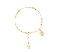 Aobei Pearl Chain Link Bracelets for Women 18K Gold Handmade Layered Jewelry
