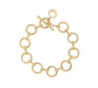 Aobei Pearl Dainty 18K Gold Circles Link Bracelet for Women Personalized Adjustable Bracelet Layered Jewelry