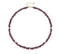 Aobei Pearl Gemstone Beaded Choker Necklace for Women Boho Turquoise/Cultured Freshwater Pearls/Garnet/Amazonite Jewelry, 15 Inches, Metal, Garnet