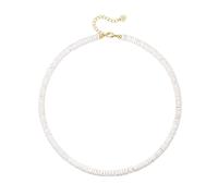 Aobei Pearl White Puka Shell Choker Necklace Hawaiian Seashell Necklace for Women Men VSCO Summer Beach Necklace Boho Handmade Jewelry