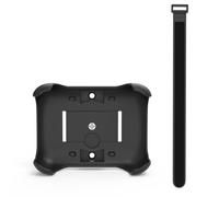 Aobelieve Magnetic Mount Holder for JBL GO 5 Speaker, 3 Mounting Options with Built-in Strong Magnet, Anti-Slip Hook-and-Loop Strap and Screws for Golf Cart, Bike, Wall, Black