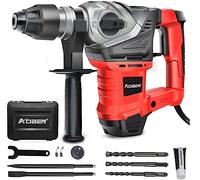 AOBEN 1-1/4 Inch SDS-Plus Rotary Hammer Drill with Vibration Control and Safety Clutch,13 Amp Heavy Duty Demolition Hammer for Concrete-Including 3 Drill Bits,Flat Chisels, Point Chisels, Drill Chuck