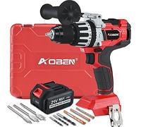 AOBEN 21V Cordless Hammer Drill, High Torque 1200 In-lbs, 1/2-Inch Power Hammer Drill Brushless, with 4.0Ah Li-ion Battery and Charger, Auxiliary Handle, Variable Speed