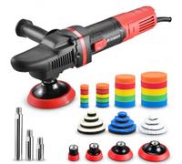 AOBEN Mini Rotary Car Buffer Polisher Kit, 1"-4" Polishing Plates | 1", 2", 3" & 4" Polishing Pads with Extension Shafts for Auto Detailing, Headlights, Wheels, Paint Waxing and Tight Areas