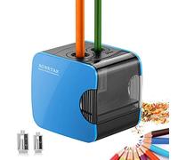AOBETAK Electric Pencil Sharpener with Reservoir USB Battery Powered Automatic Sharpener Heavy Duty Electric Pencil Sharpener for Colored Pencils and No.2