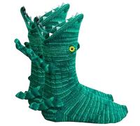 Aobiforu Christmas Crocodile Knit Socks, Novelty Crocodile Shape Socks, Funny Fuzzy Warm Winter Sock for Women Men As Thanks Giving Day & New Year Gift