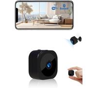 AOBOCAM Mini Spy Hidden Camera, Wireless WiFi home security camera 1080P HD, Indoor Camera with Night Vision, Motion Detection, Cloud & SD Card Storage come with app (Black 1)