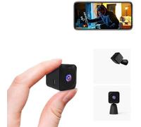 AOBOCAM Mini WiFi Spy Camera 4K HD Hidden Camera - Wireless Indoor Security Cam with Night Vision/Motion Detection/Real-Time Video/Cloud&SD Storage for Home Surveillance (black 1)