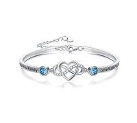 AOBOCO Daughter-in-Law Bracelet 925 Sterling Silver Marriage Made You Family Love Made You My Daughter-in-Law Heart Infinity Bangle Gift from Mother-in-Law