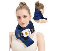 AOBOCO Neck Massager with Heat - Cordless Neck Heating Pad with 5000mAh Rechargeable, Portable Neck Warmer for Soreness Stiffness Cervical Spondylosis, 104℉-140℉ Heat Levels, 3 Vibration Modes