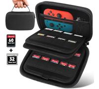 AOBOPLE Spielaufbewahrungstasche für Nintendo Switch, Switch Kartenaufbewahrung mit 92 Steckplätzen Tragbare Spielkarten Tasche mit Handgriff für Nintendo Switch Spiele und SD Karten