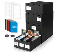 AOBOPLE Trading Card Storage Box,12000+ Cardboard Card Storage Box with 48 Cards Dividers&Label&Tapes,Trading Card Organizer for TCG,YuGiOh,MTG,PTCG,Baseball and Sport Cards
