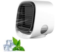 AOBUJDUB Vital Breeze Ac, Multi-Angle Wind Direction Adjustment, 3 Speeds Adjustable Air Conditioner Misting Fan, with Night Light Function(Blue)