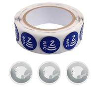 Aobuviou 30pcs Blank NFC Stickers Programmable NFC Tag Adhesive Ntag215 25mm 1 Inch Round NFC Cards 504 Bytes Compatible with Amiibo Tagmo for iPhone and All NFC-Enabled Android Devices