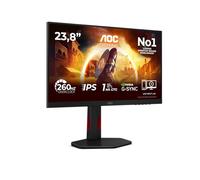 AOC 24G4ZR 23.8 inch FHD Gaming Monitor 260Hz, Fast IPS Panel, 0.3ms MPRT, Adaptive Sync, HDR10, G-Sync Compatible, Height Adjustment, (1920x1080 HDMI 2x 2.0 DP 1x 1.4) Black