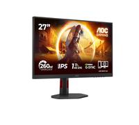 AOC 27G4ZR 27 inch FHD Gaming Monitor 260Hz, Fast IPS Panel, 0.3ms MPRT, Adaptive Sync, HDR10, G-Sync Compatible, Height Adjustment, (1920x1080 HDMI 2x 2.0 DP 1x 1.4) Black