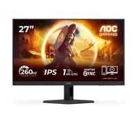 AOC 27G4ZRE 27 inch FHD Gaming Monitor 260Hz, Fast IPS Panel, 0.3ms MPRT, Adaptive Sync, HDR10, G-Sync Compatible, (1920x1080 HDMI 2x 2.0 DP 1x 1.4) Black