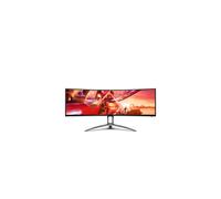 AOC Agon 493UCX2 - 49 Inch DQHD Curved Gaming Monitor, 165 Hz, 1 ms, HDR400, FreeSync Premium Pro (5120 x 1440, HDMI, DisplayPort, USB-C, USB Hub) Black/Red