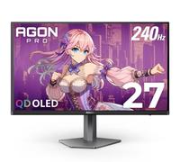 AOC Agon Pro AG276QZD2 Gaming Monitor, 27 inch, OLED 2560 x 1440, 240Hz, 0.03ms, G-Sync, Compatible with PS5 and Xbox Switch, Glossy, Black
