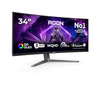 AOC AGON PRO AG346UCD computer monitor 86.4 cm (34") 3440 x 1440 pixels Wide Quad HD QD-OLED Black, Grey