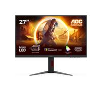 AOC U27G4XM 27 inch UHD Monitor 160Hz, Fast IPS Panel, 1ms GtG, Adaptive Sync, HDR1000, G-Sync Comp., Height Adjustment, (3840x2160 HDMI 2x 2.1 DP 1x1.4 USB Hub) Black/red