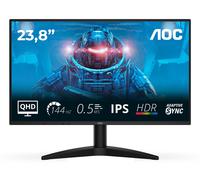 AOC Q24B36X 23.8 inch WQHD Monitor 144Hz, IPS Panel, 0.5ms MPRT, Adaptive Sync, HDR10, (2560x1440 HDMI 1x 2.0 DP 1.4) Black