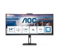 AOC V5 CU34V5CW LED display 86.4 cm (34") 3440 x 1440 pixels Wide Quad HD Black