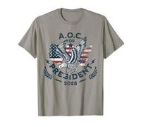 AOC for President 2028 Election Democrat Patriotic Eagle T-Shirt