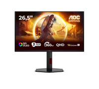 AOC Q27G4SDR 26.5 inch WQHD Monitor 360Hz, QD-OLED Panel, 0.03ms GtG, Adaptive Sync, HDR400 TrueBlack, G-Sync Comp., Height Adjustment, (2560x1440 HDMI 2x 2.1 DP 1x1.4 USB Hub) Black/red