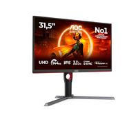 AOC G3 U32G3X/BK LED display 80 cm (31.5") 3840 x 2160 pixels 4K Ultra HD Black, Red