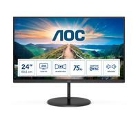 AOC Q24V4EA - LED monitor - 24" (23.8" viewable) - 2560 x 1440 QHD @ 75 Hz - IPS - 250 cd/m - 1000:1 - 4 ms - HDMI, Dis