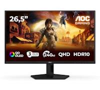 AOC Q27G41ZDF 26.5 inch WQHD Monitor 240Hz, QD-OLED Panel, 0.03ms GtG, Adaptive Sync, HDR10, G-Sync Compatible, (2560x1440 HDMI 1x 2.0 DP 1x1.4) Black/red