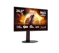 AOC Q27G4SDR 26.5 inch WQHD Monitor 360Hz, QD-OLED Panel, 0.03ms GtG, Adaptive Sync, HDR400 TrueBlack, G-Sync Comp., Height Adjustment, (2560x1440 HDMI 2x 2.1 DP 1x1.4 USB Hub) Black/red