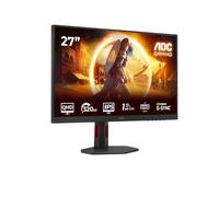 AOC Q27G4SRU 27-inch QHD Gaming Monitor, 300 Hz, IPS, 0.3 ms MPRT, Adaptive Sync, HDR400, Height Adjustment, Speakers, G-Sync Comp., (2560 x 1440, HDMI 2 x 2.1, DP 1 x 1.4 USB Hub) Black/Red