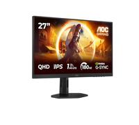 AOC Q27G4XD 27 inch WQHD Gaming Monitor 180Hz, Fast IPS Panel, 0.5ms MPRT, Adaptive Sync, HDR400, G-Sync Compatible, Height Adjustment, (2560x1440 HDMI 2x 2.0 DP 1x 1.4) Black
