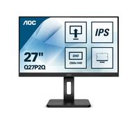 AOC Q27P2Q LED display 68.6 cm (27") 2560 x 1440 pixels Quad HD Black