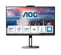 AOC Value-line Q27V5CW/BK - V5 series - LED monitor - 27" - 2560 x 1440 QHD @ 75 Hz - IPS - 300 cd/m - 1000:1 - 4 ms -