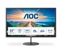 AOC Q32V4 - 32 inch QHD Monitor, 75Hz, 4ms, IPS, Adaptive Sync , speakers , FlickerFree (2560x1440@ 75Hz, 250 cd/m², HDMI 1.4 x 2, DisplayPort 1.2 x