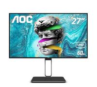 AOC U27U2DP 27" 4K Frameless Monitor, UHD 3840 x 2160, KVM, RJ45, USB-C Docking, Height Adjustable Stand