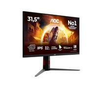 AOC U32G4U 31.5 inch UHD Monitor 160Hz, Fast IPS Panel, 1ms GtG, Adaptive Sync, HDR400, G-Sync Comp., Height Adjustment, (3840x2160 HDMI 2x 2.1 DP 1x1.4 USB Hub) Black/red
