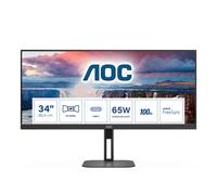 AOC V5 U34V5C/BK computer monitor 86.4 cm (34") 3440 x 1440 pixels UltraWide Quad HD LCD Black