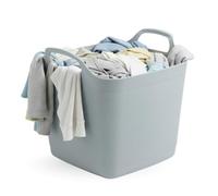 AOC24-15L Flexible Tub Small - Heavy Duty Plastic Flexi Bucket for Laundry, Garden, Toys, Storage - Multi Purpose Strong Container Bin - Large Capacity Durable Flexi Tubs (Cool Grey, S 15L)