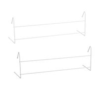 AOC24 - 2 Bar Radiator Airer - Clothes Drying Rack White - Portable Laundry Drying Airer -Lightweight Towel Hanging Holder - Over Radiator 2 Bar Rail - 50x17x14 cm (2)