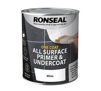 AOC24 - 250ml All Surface One Coat Primer & Undercoat Paint | Fast-Drying, Water-Based | For Interior Tiles, Ceramic, Melamine, Cupboards, MDF, Wood, Metal, uPVC, Plastic & Brick - White (750ml)