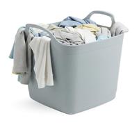 AOC24-25L Flexible Tub Medium - Heavy Duty Plastic Flexi Bucket for Laundry, Garden, Toys, Storage - Multi Purpose Strong Container Bin - Large Capacity Durable Flexi Tubs (Cool Grey, M 25L)