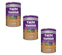 AOC24 3pcs Yacht Varnish 300ml Tin, Clear Gloss Finish, Long-Lasting Waterproof Coating, Ideal For Wood, Doors, Windows & Outdoor Surfaces, Non Cracking Interior & Exterior Items, Easy DIY Application