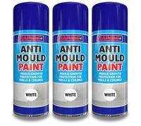 AOC24 - 400ml Anti Mould Spray Paint - Quick Dry Mould Growth Protection Walls Celling - Anti Mould Aerosol Matt White Spray Paint - Use On Metal, Wood, Plastic, Ceramic Molds Killer Can (3)